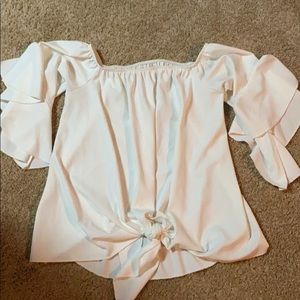 White off the shoulder top